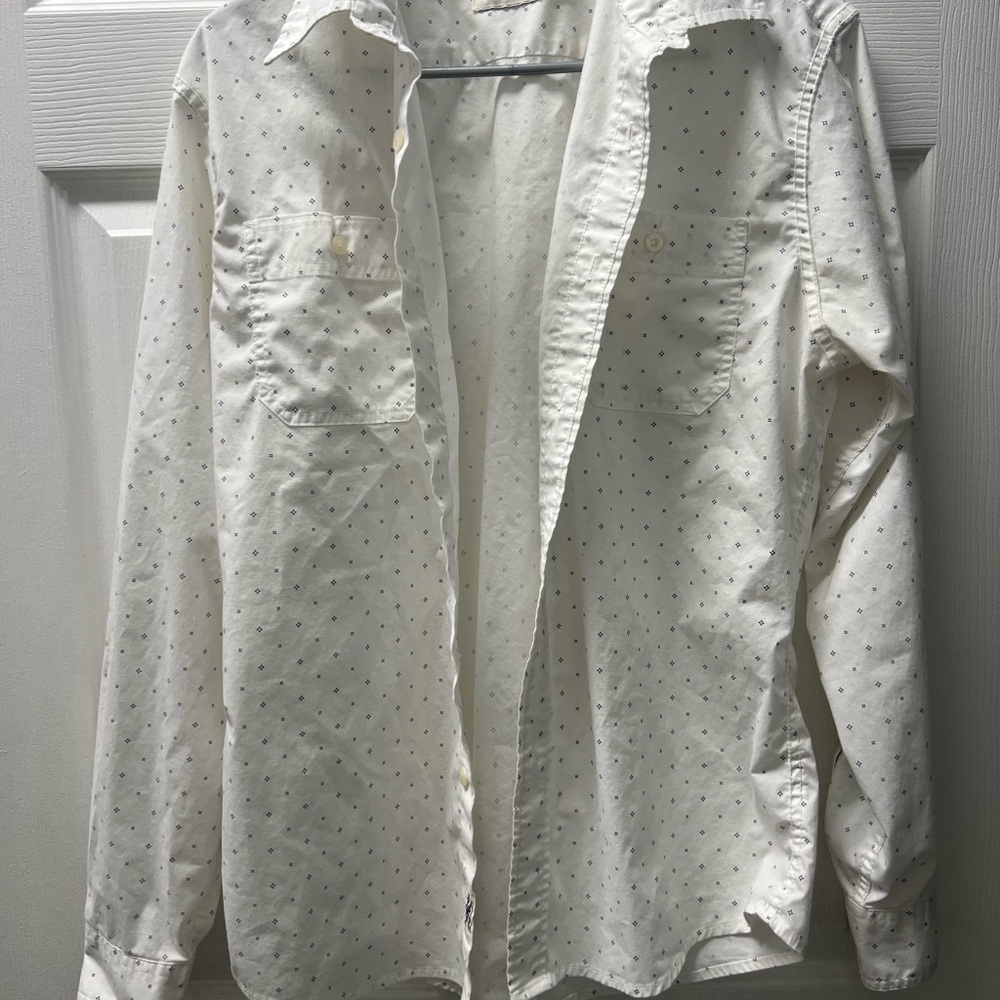Men's White Button-Up Shirt